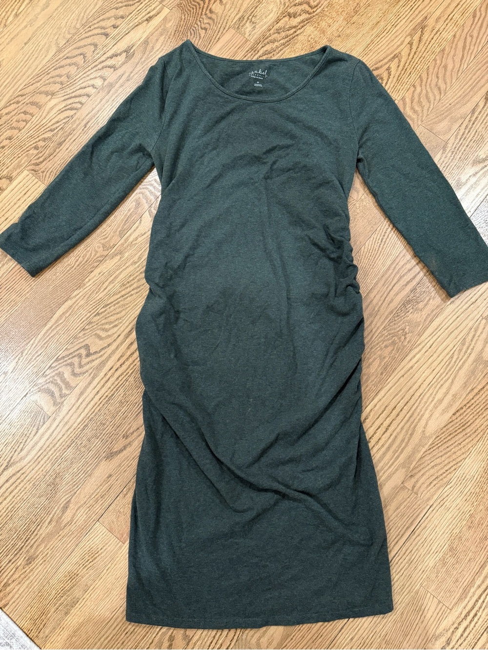 Maternity Women’s Dark Green Knit Midi Dress